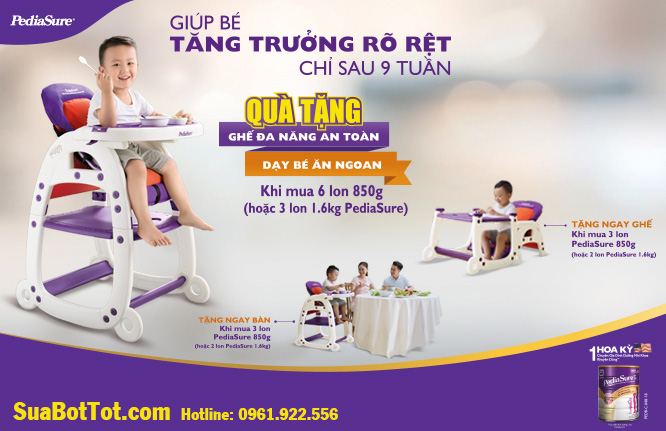 SỮA PEDIASURE KHUYẾN MÃI ĐẶC BIỆT QUÀ TẶNG CHO BÉ